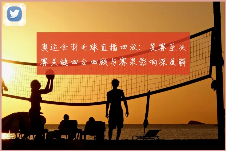 奥运会羽毛球直播回放：复赛至决赛关键回合回顾与赛果影响深度解读
